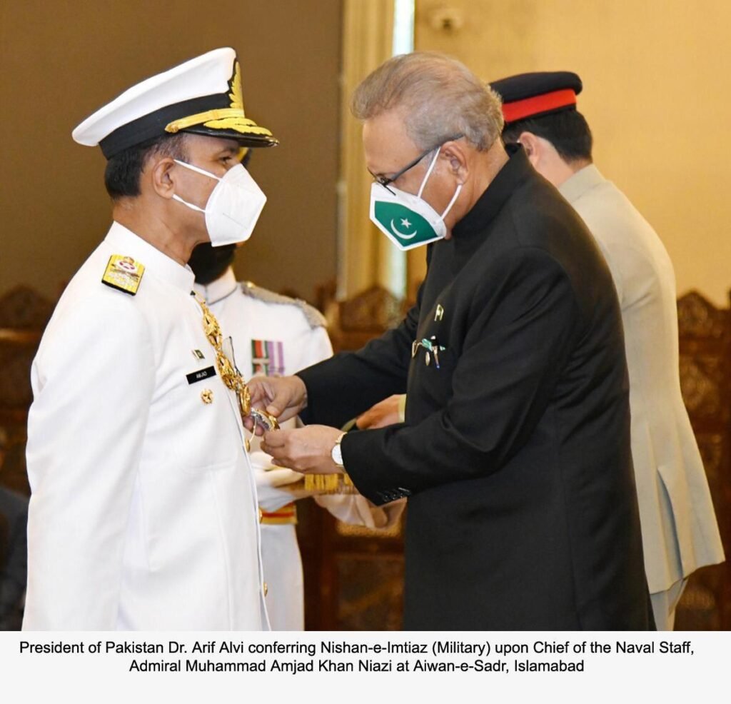 President of Pakistan Honors Naval Chief with “Nishan-e-Imtiaz”