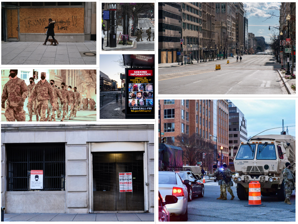 Deserted and fenced off – Washington is hardly recognizable