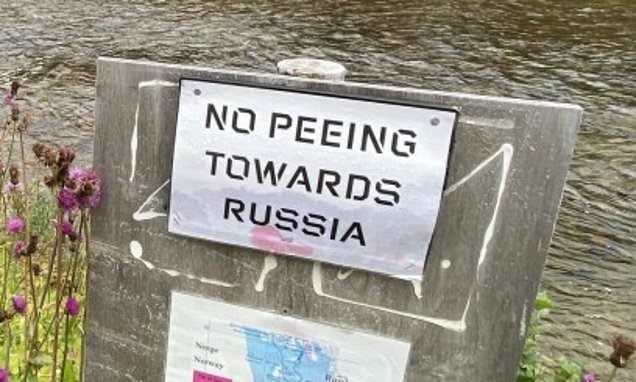 In Norway, peeing toward Russia will get you fined
