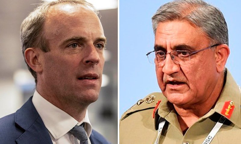 COAS Bajwa, British foreign secretary discuss Afghan situation, issues of mutual interest: ISPR