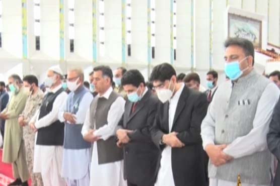 In-absentia funeral prayers for Kashmiri leader Syed Ali Geelani held at Faisal Mosque