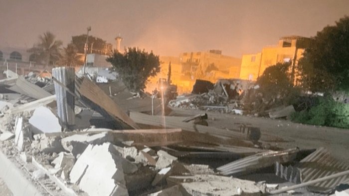 after bulldozing might of MQM, lal qila ground boundary walls also bulldozed in karachi