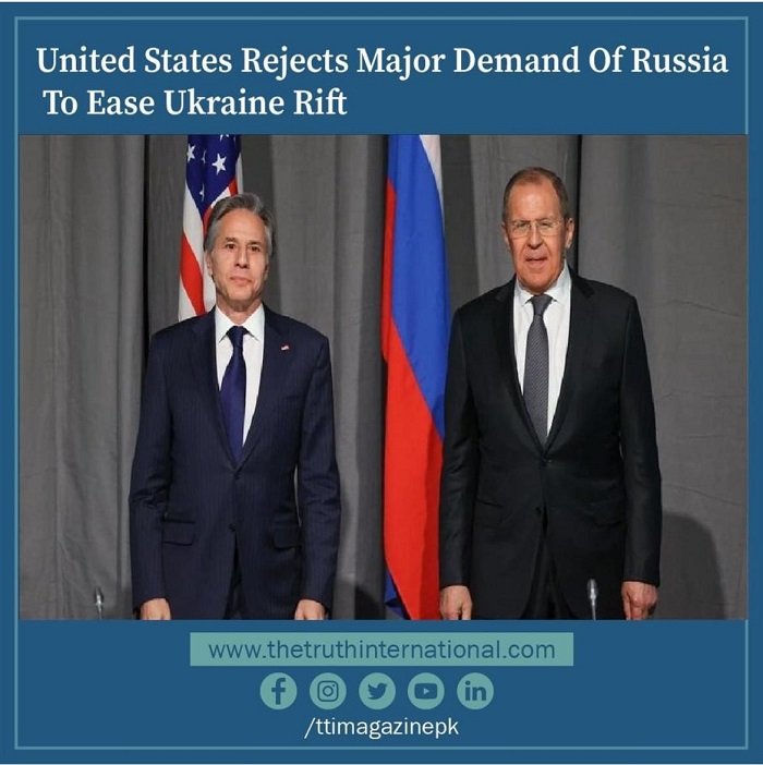 United States rejects major demand of Russia to ease Ukraine rift