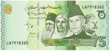 State Bank of Pakistan reveals Rs75 commemorative banknote