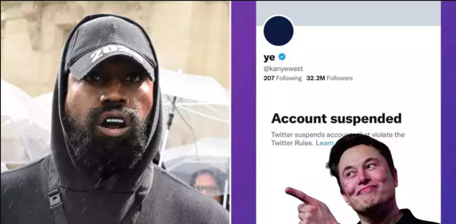 Kanye West’s Twitter Account Suspended After Mocking on Elon Musk
