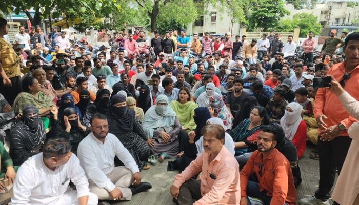 In Madhya Pradesh, India, a Muslim girl was subjected to molestation and public beating