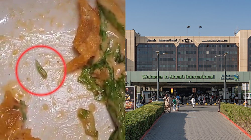 Food Safety Scandal Erupts at Karachi Airport: Live Worm Found in Meal, CAA Under Scrutiny
