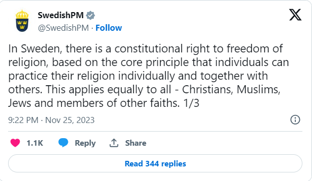 Swedish Prime Minister