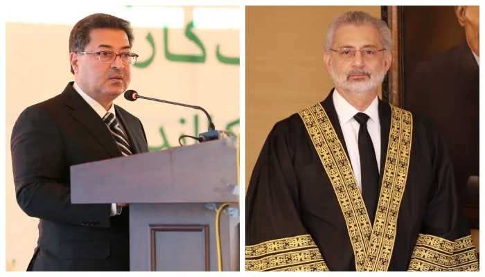 CEC Sikandar Raja and CJP Isa Confer on LHC Verdict’s Impact on Feb 8 Polls