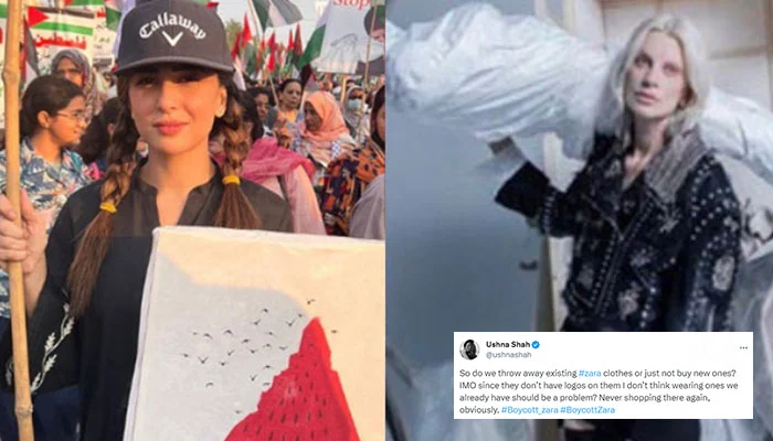 Zara Faces Backlash: Ushna Shah Condemns Fashion Brand for Mocking Palestinian Suffering
