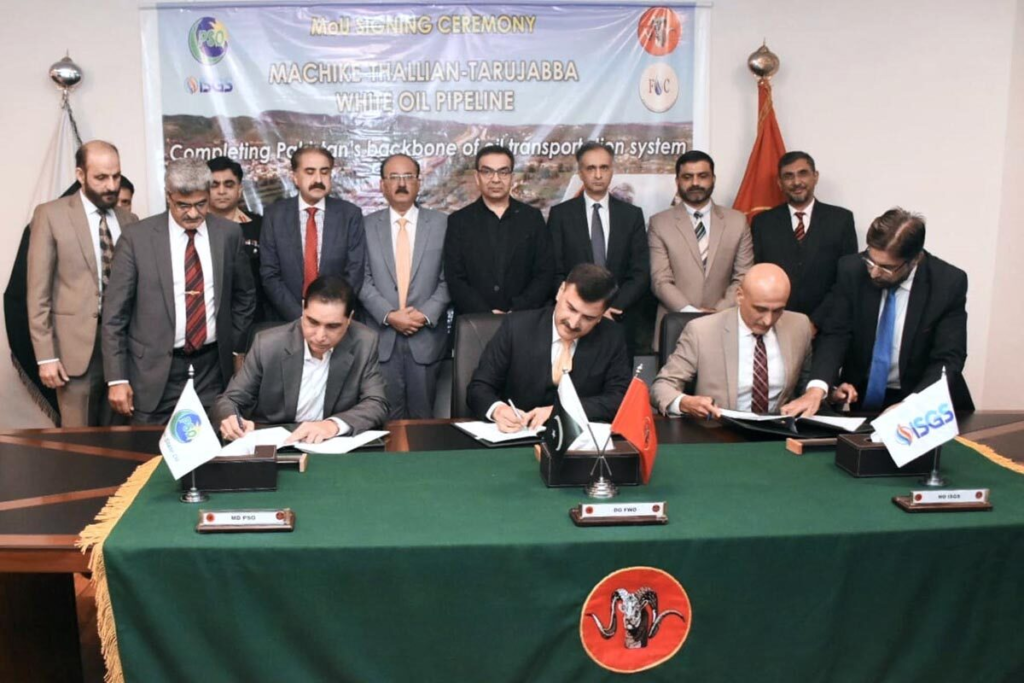 Landmark MoU Signed for Machike-Thallian-Tarujabba White Oil Pipeline Project
