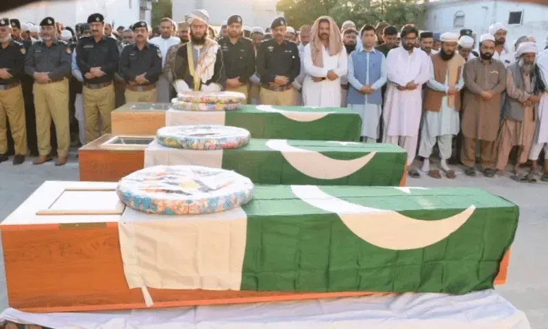 Final Tributes Paid: Funeral Prayers Held for Martyred Policemen in Bannu, KP