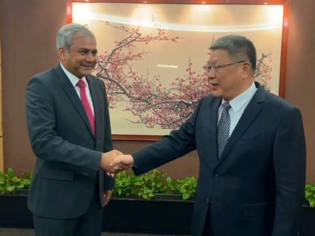 Naqvi Meets Chinese Counterpart in NYC to Discuss Bilateral Relations and Security