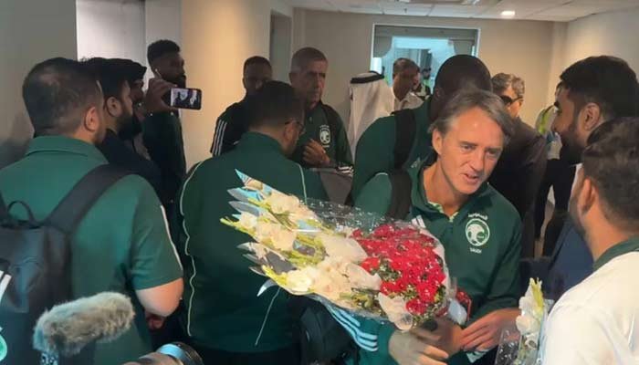 Saudi football team arrives in Pakistan for the FIFA World Cup Qualifier match today