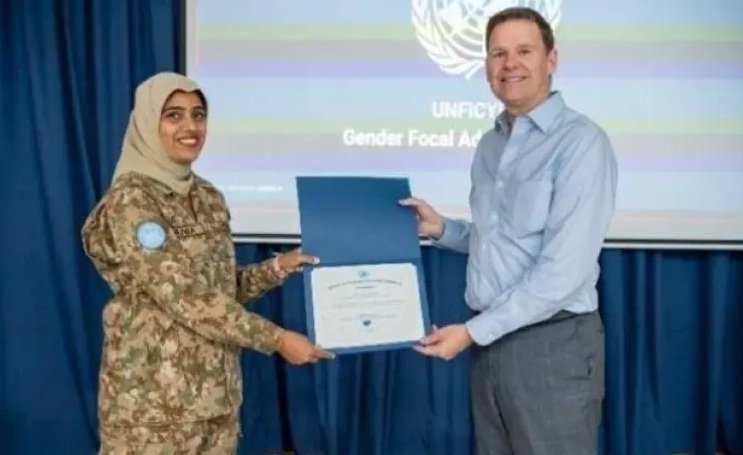 Honor for Pakistan: Major Sania Safdar becomes first Pak army officer to win UN’s peacekeeper Certificate of Recognition