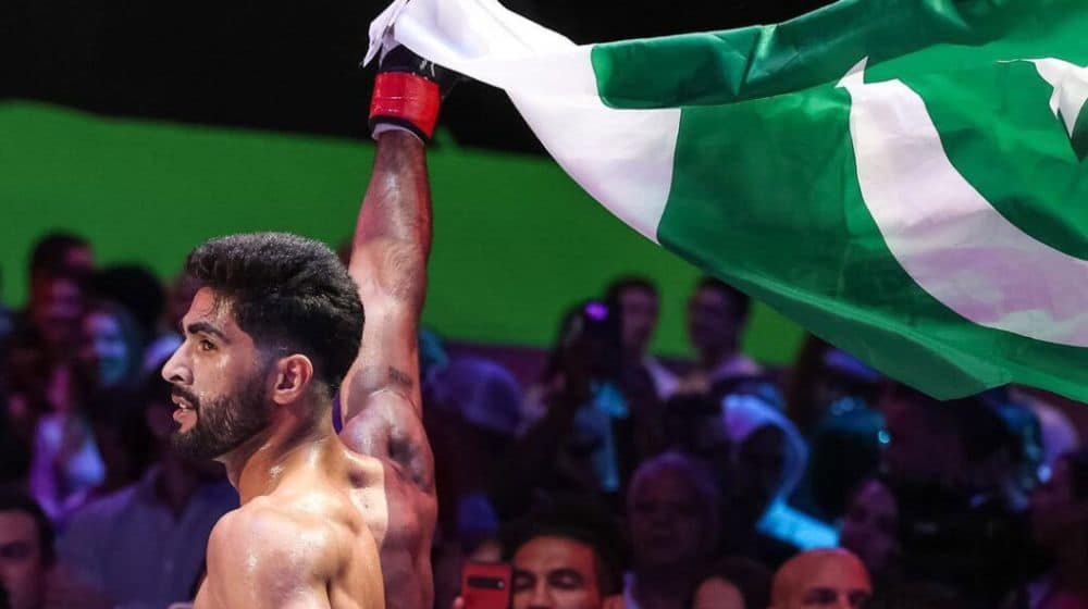 Pakistan’s Shahzaib Rind wins the Karate Combat KC-49 Championship