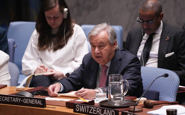 The Security Council supports Guterres following Israel’s designation of the UN chief as ‘persona non grata’