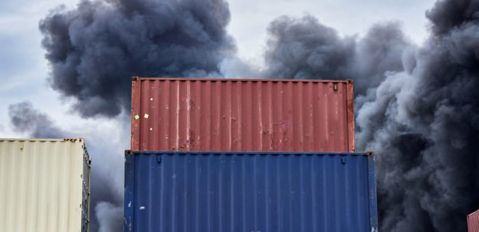 Fire Breaks Out in Containers Placed to Block Roads in Islamabad