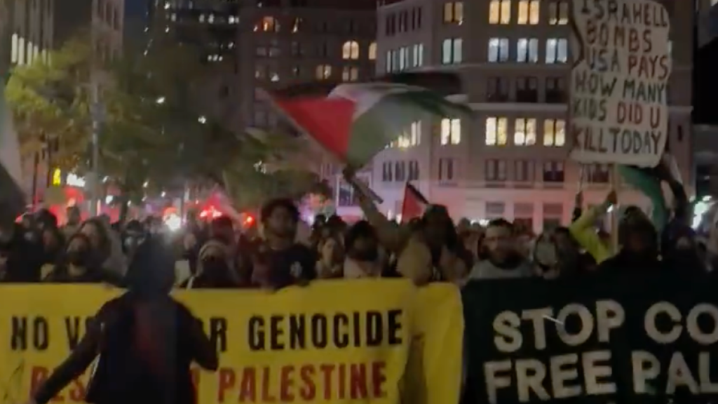 Hundreds Rally Against Genocide on Election Day