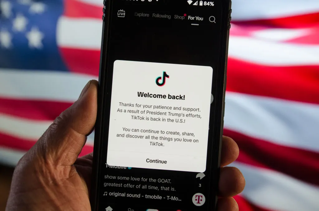 TikTok Announces Service Restoration in the U.S., Thanks Trump