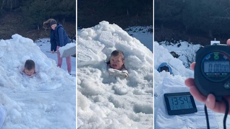 Swiss Powerlifter Sets World Record by Staying Buried in Ice for Two Hours