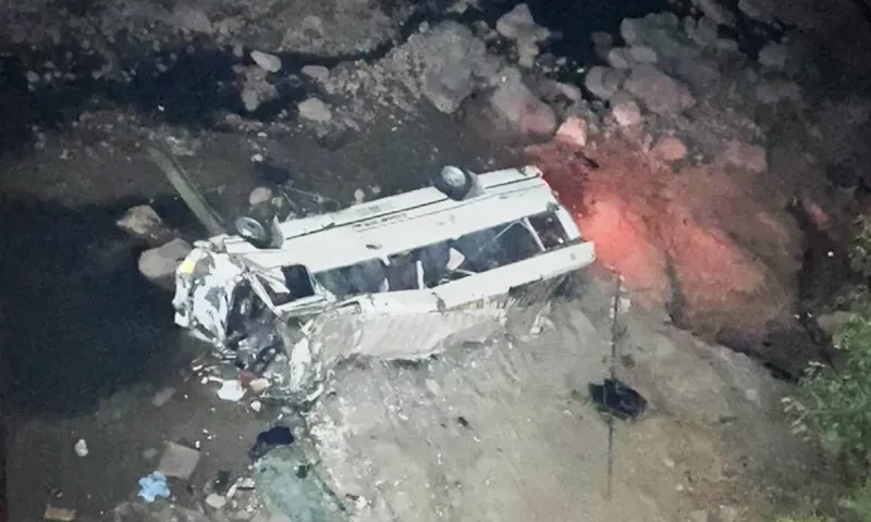 Tragedy in AJK: 26 Injured as Passenger Vehicle Falls Into Ravine