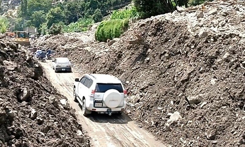 Babusar Highway was partially reopened today