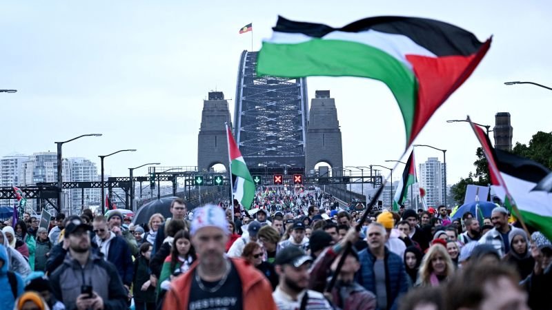 Mass Protests Across Australia in Support of Palestinian Statehood