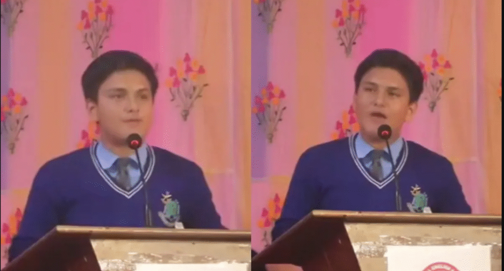 Nepali schoolboy speech against corruption