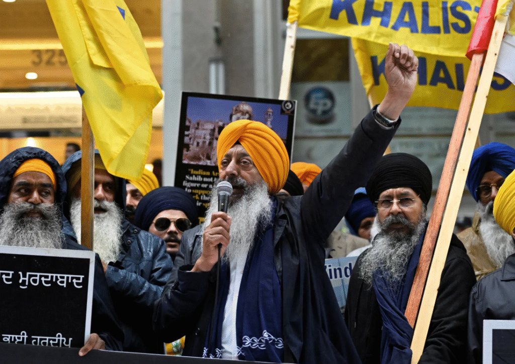 Sikh community protests in Canada