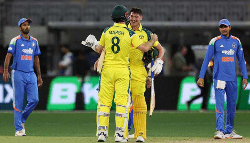 Australia Crush India by 7 Wickets in Rain-Hit Perth ODI Australia vs India Perth ODI 2025