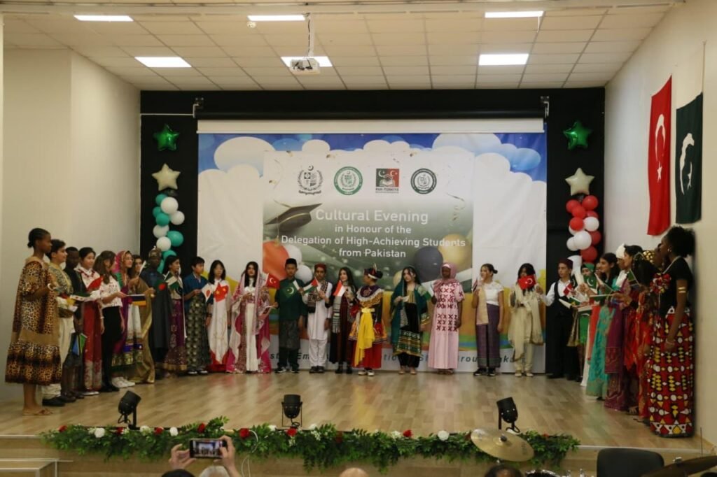 he students of Pakistan Embassy International Study Group (PEISG) presented vibrant cultural performances showcasing shared heritage and traditions of Pakistan and Turkiye.