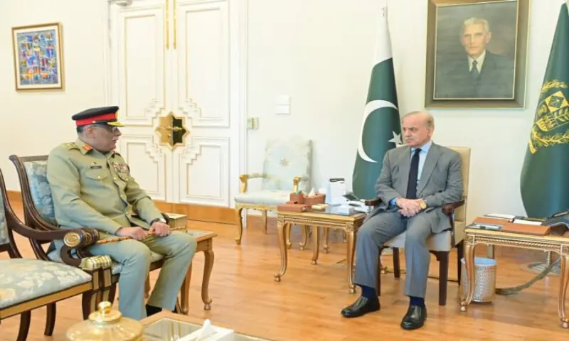 General Sahir Shamshad Mirza Meets PM in Farewell Call