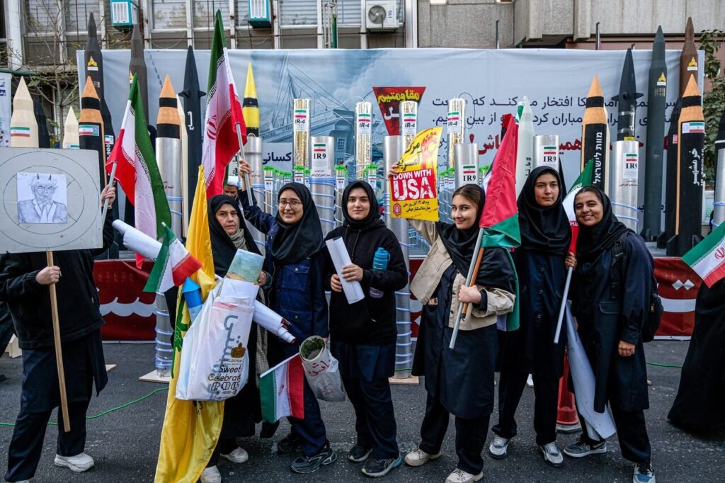 Iran marks 1979 U.S. Embassy takeover with mass rallies, anti-U.S. chants, and vows to resist Western “aggression.”