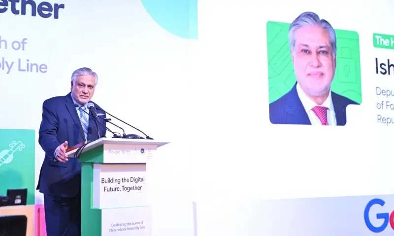 Dar hails First Google Chromebook Assembly Line As a ‘Historic Milestone’ in Digital Transformation Pakistan launches first Google Chromebook assembly line, boosting digital education, local jobs, and tech exports under a strategic partnership.