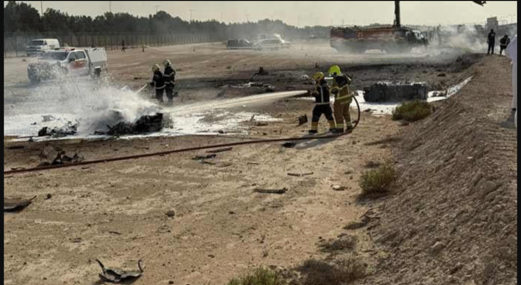 Tejas fighter jet crash Dubai Airshow