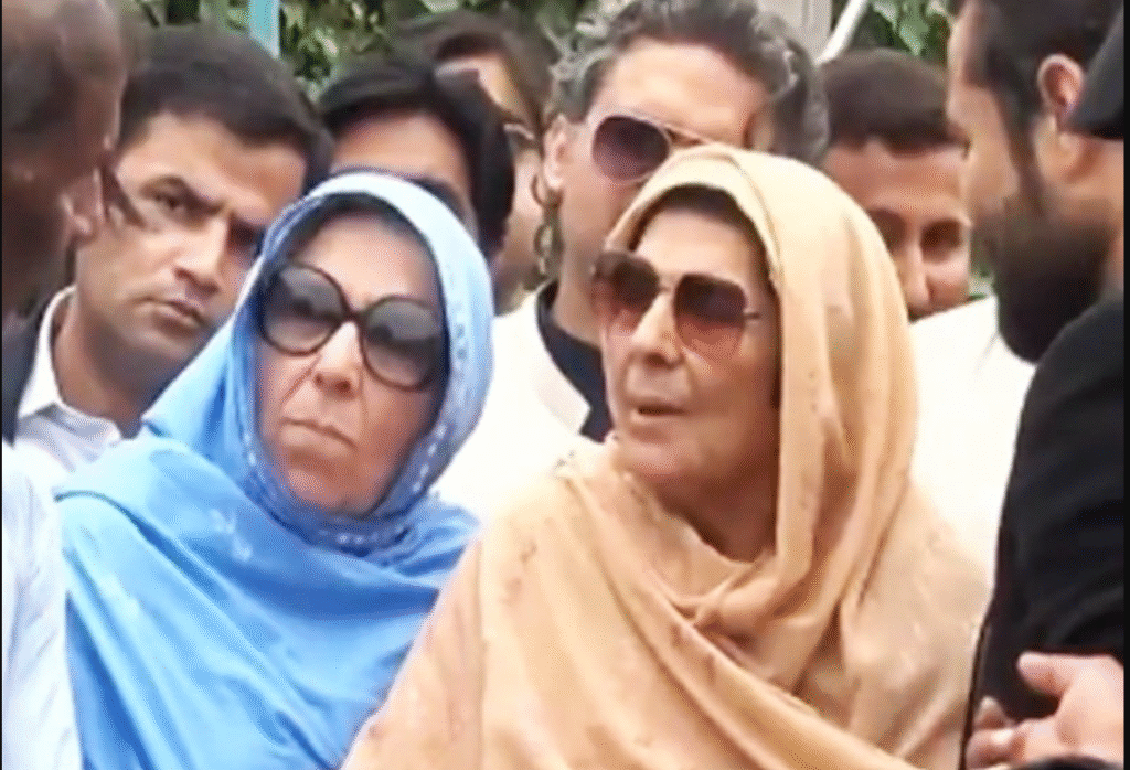Imran Khan sisters sit-in Adiala jail