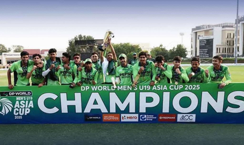 Pakistan’s Under-19 cricket champions returned home to rapturous celebrations after a historic 191-run victory over India.