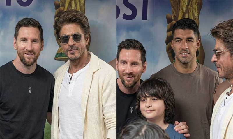 Lionel Messi Meets Shah Rukh Khan During GOAT India Tour