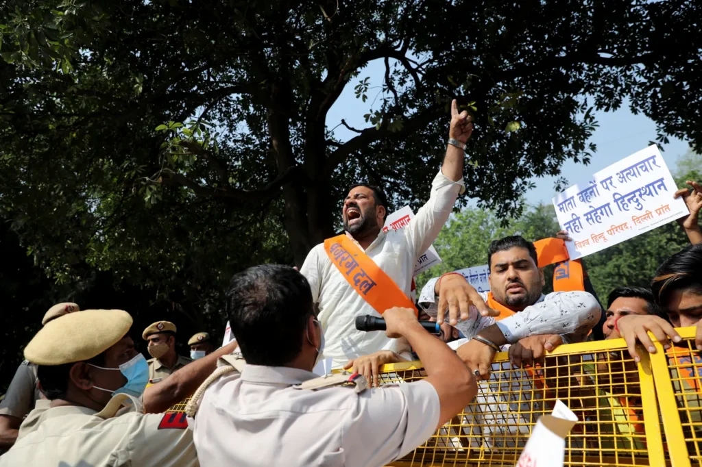 Bangladesh Protests Demonstration Outside Its High Commission in New Delhi Bangladesh condemns protest outside its New Delhi mission, questions security lapses, rejects minority narrative, amid strained ties with India.