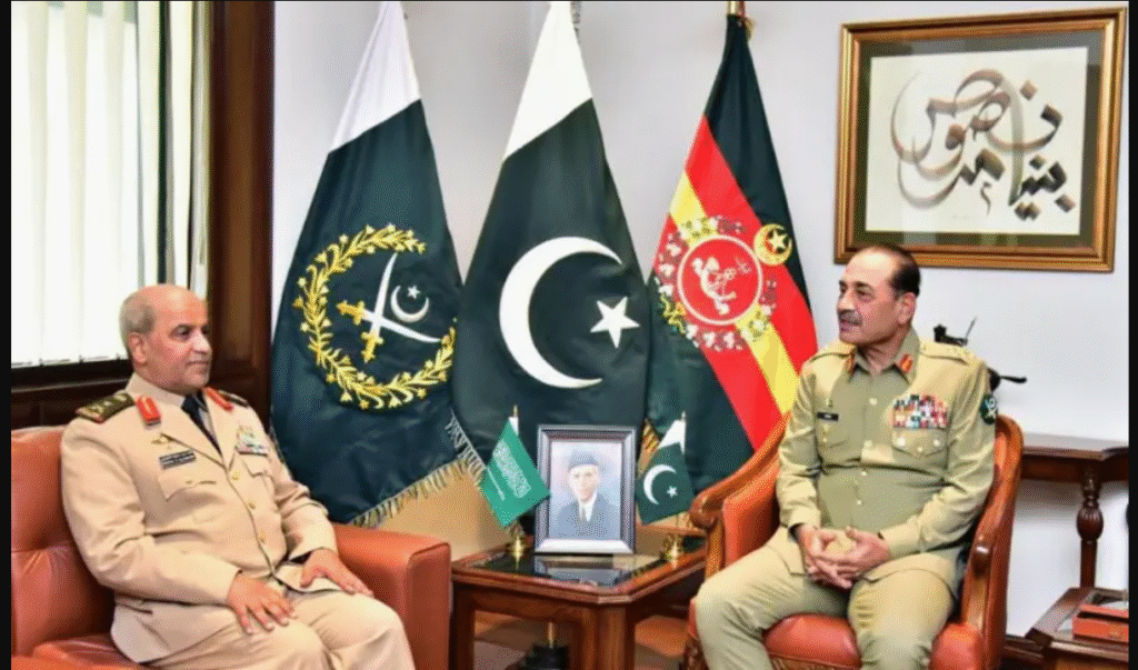 Saudi Land Forces Chief Holds Key Meeting With Field Marshal Asim Munir Pakistan Saudi defence cooperation
