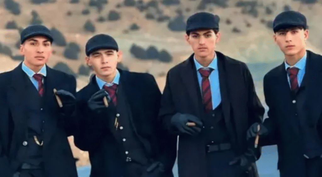 Taliban Afghans Peaky Blinders outfits