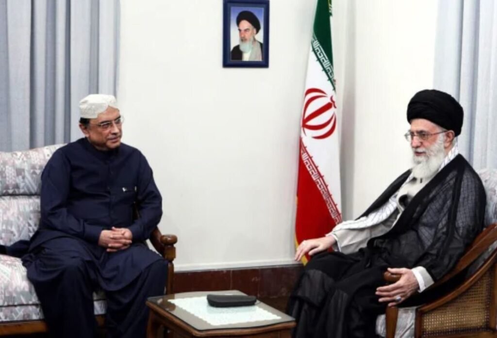 Zardari sends solidarity message to Iran during flight, underscoring growing Pakistan-Iran ties, diplomacy, trade goals, and regional cooperation efforts.