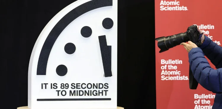 Doomsday Clock Moves Closer to Midnight Amid Rising Nuclear and AI Risks Atomic scientists move Doomsday Clock closer to midnight, warning nuclear tensions, AI risks, wars, and leadership failures endanger humanity