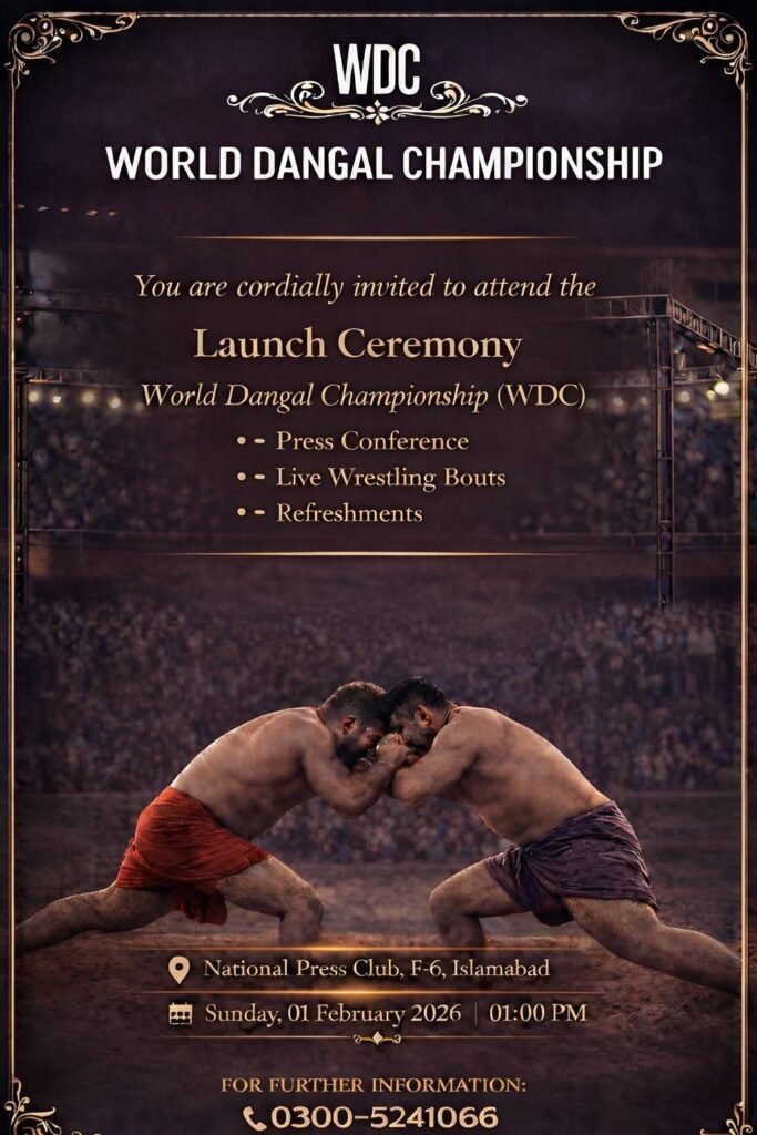 World Dangal Champion is set to kick off in Islamabad on Sunday World Dangal Champion is set to kick off in Islamabad on Sunday