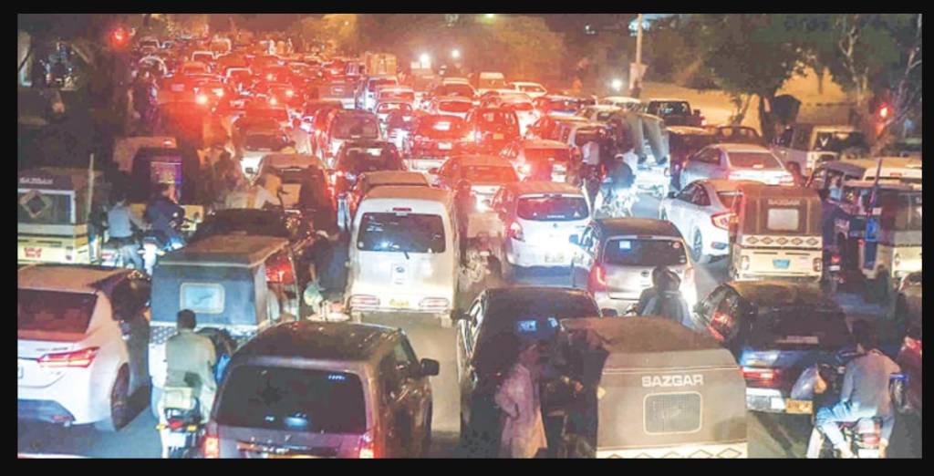 Karachi traffic jam Press Club