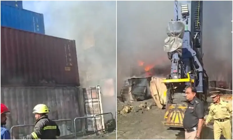 Massive Fire Destroys 20 Containers at Karachi Port: Batteries Among Key Cause