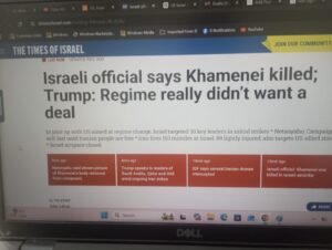 Netanyahu claims killing of Khemenei